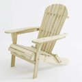 Grilltown Luxen Home Hemlock Unfinished Wood Adirondack Chair GR3266245
